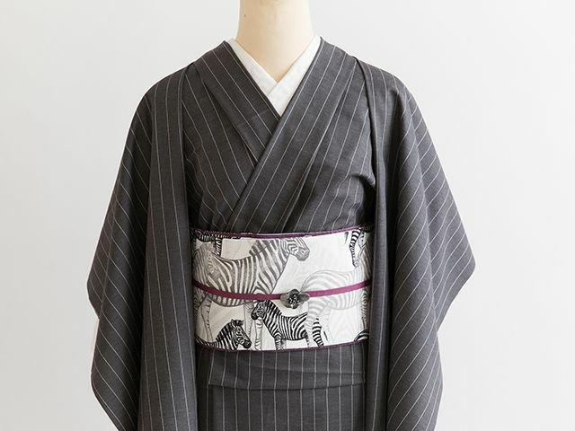 リバーシブル半幅帯ーゼブラ（綿100%・390cm) | 着物や浴衣なら和