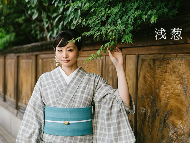 新色登場＞麻のリバーシブル半幅帯-ストライプ （麻100%・OLN） | 着物