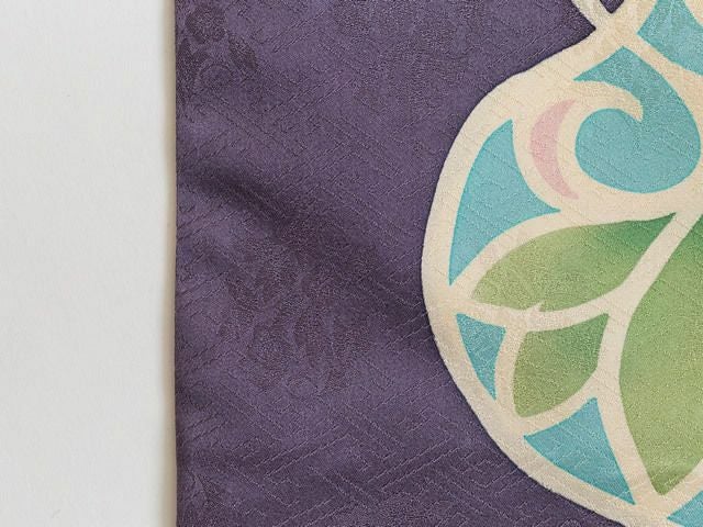 限定品・ち江す＞ろうけつ染め半幅帯ー葵aoi（2色・表正絹100%・裏綿