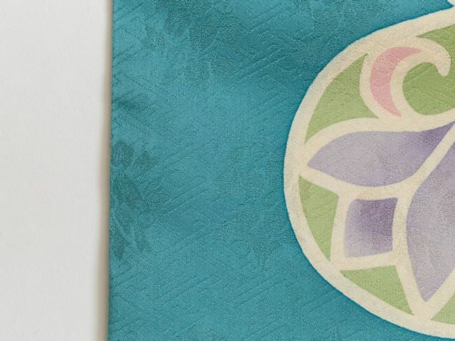 限定品・ち江す＞ろうけつ染め半幅帯ー葵aoi（2色・表正絹100%・裏綿