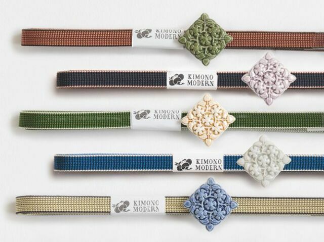 帯留め＞波佐見焼ーMOROCCO（5色） | 着物や浴衣なら和モダン着物・帯