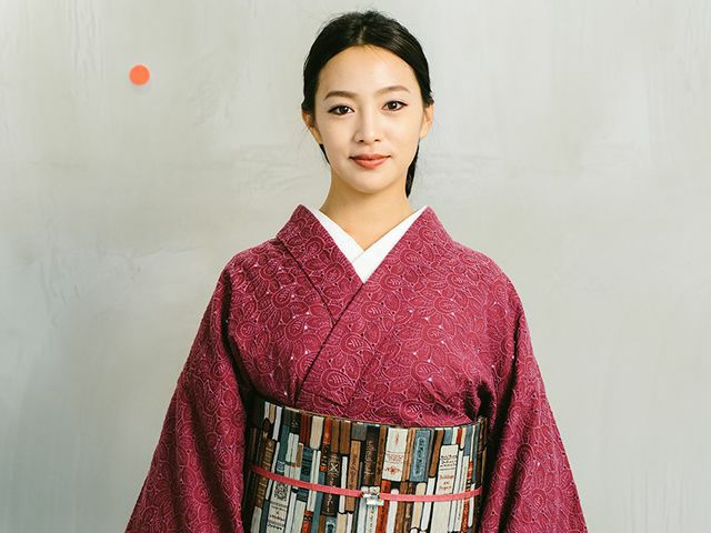 召しませ花＞リバーシブル半幅帯ー図書館の時間 | 着物や浴衣なら和