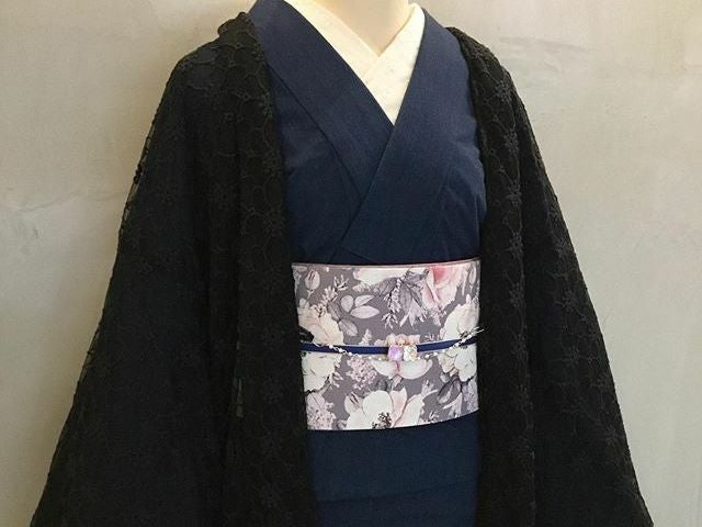 リバーシブル半幅帯-退屈とうつくしい日々（綿100%・390cm) | 着物や