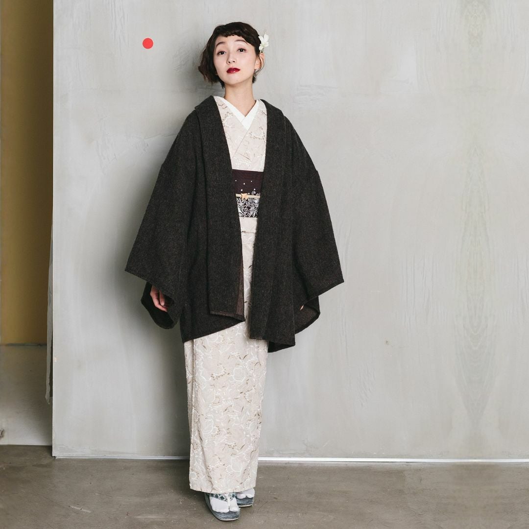 着物コート＞七緒掲載―Aラインドレープコート-アルパカ（5色） | 着物