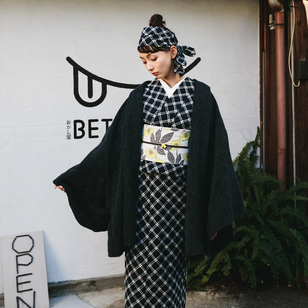 着物コート＞七緒掲載―Aラインドレープコート-アルパカ（5色） | 着物