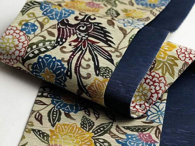 召しませ花＞リバーシブル半幅帯ー鳳凰更紗 | 着物や浴衣なら和モダン