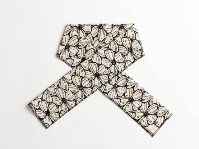 ＜木綿の刺繍お半衿＞華やぐ衿もと アイボリー