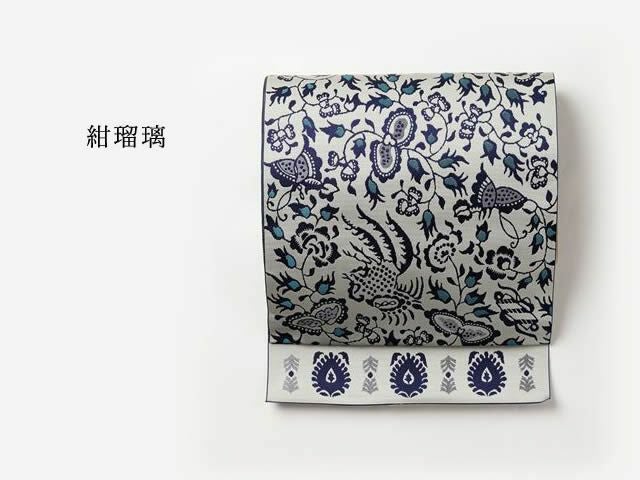 博多織名古屋帯】更紗文様シルクロード(2色・別送品) | 着物や 博多織名古屋帯】更紗文様シルクロード(2色・別送品) | 着物や