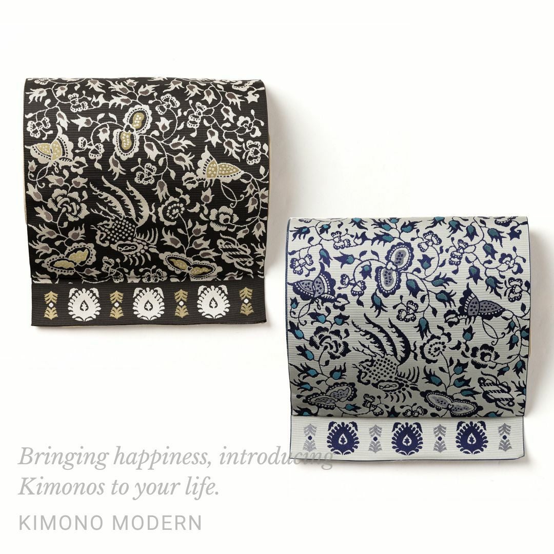 名古屋帯ーレトロMODERN京袋帯 - すずめ（綿100%） | 着物や浴衣なら和