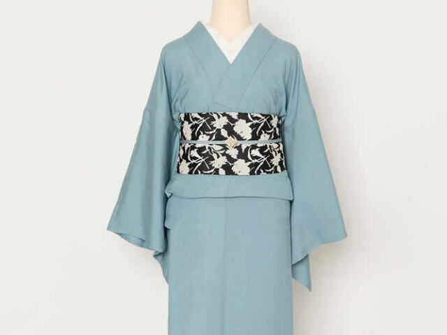在庫限り＞【大人の兵児帯】リバーシブル花唐草MONO-闇世の花x花の影