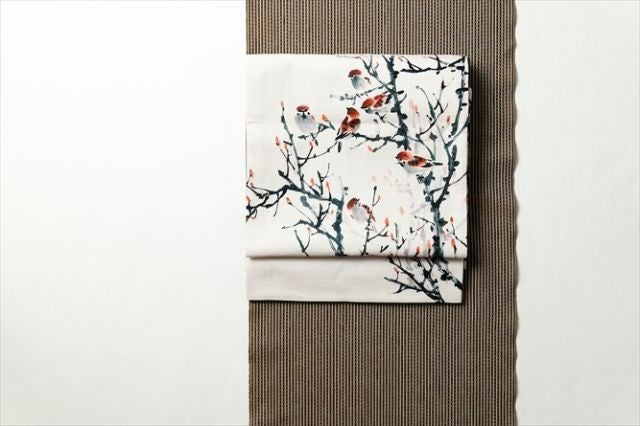 名古屋帯ーレトロMODERN京袋帯 - すずめ（綿100%） | 着物や浴衣なら和