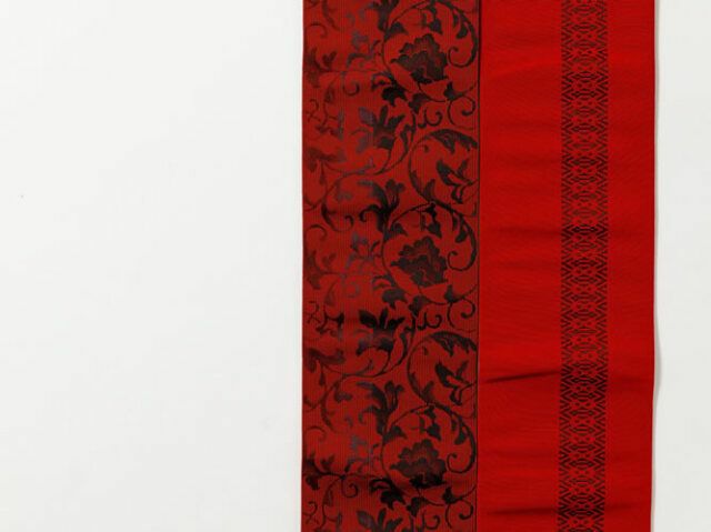 一部在庫限り／博多織半幅帯＞花唐草（正絹100%・別送品) | 着物や浴衣