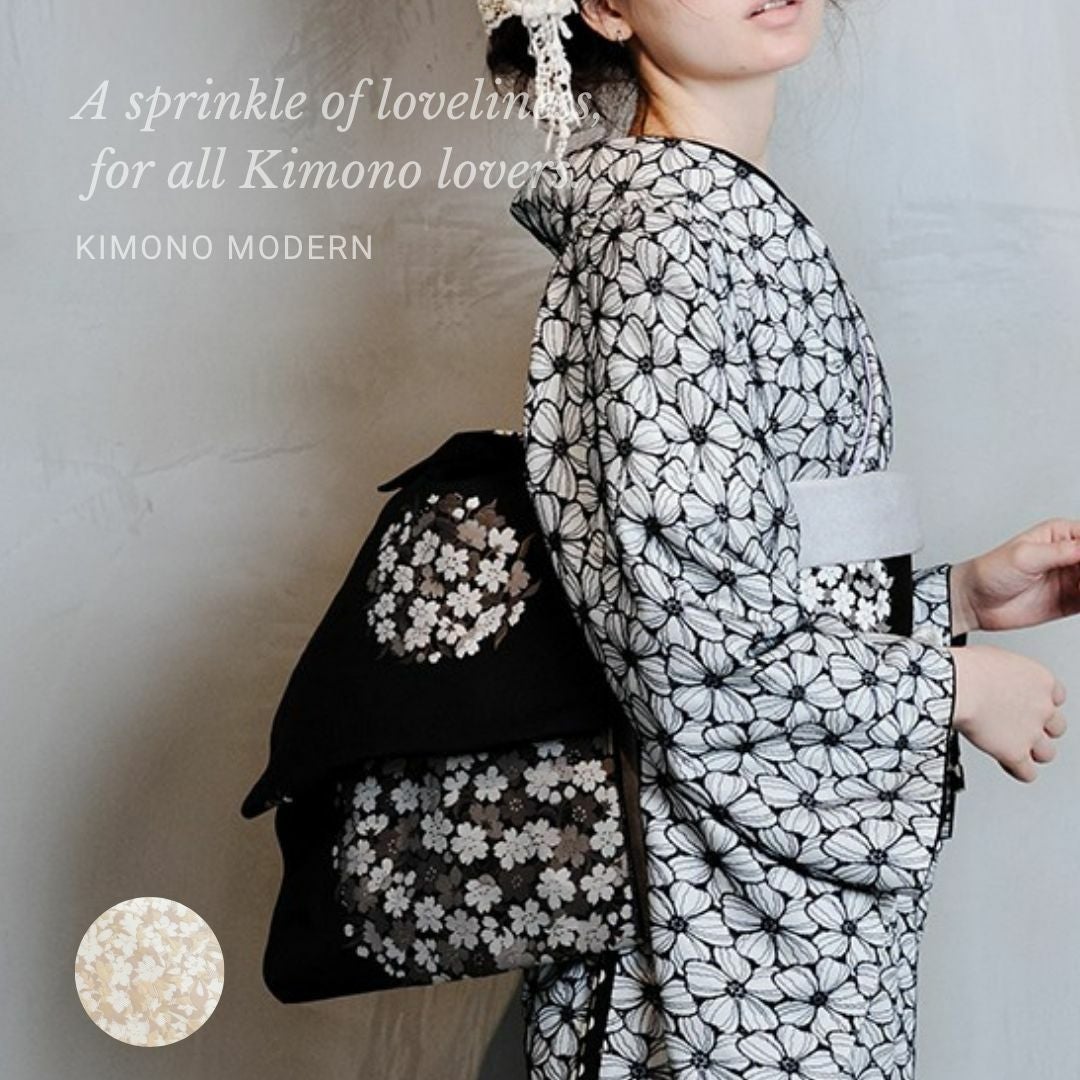 大人の兵児帯＞－おめかしの日の、正絹兵児帯- 博多織-花玉（2色・別送