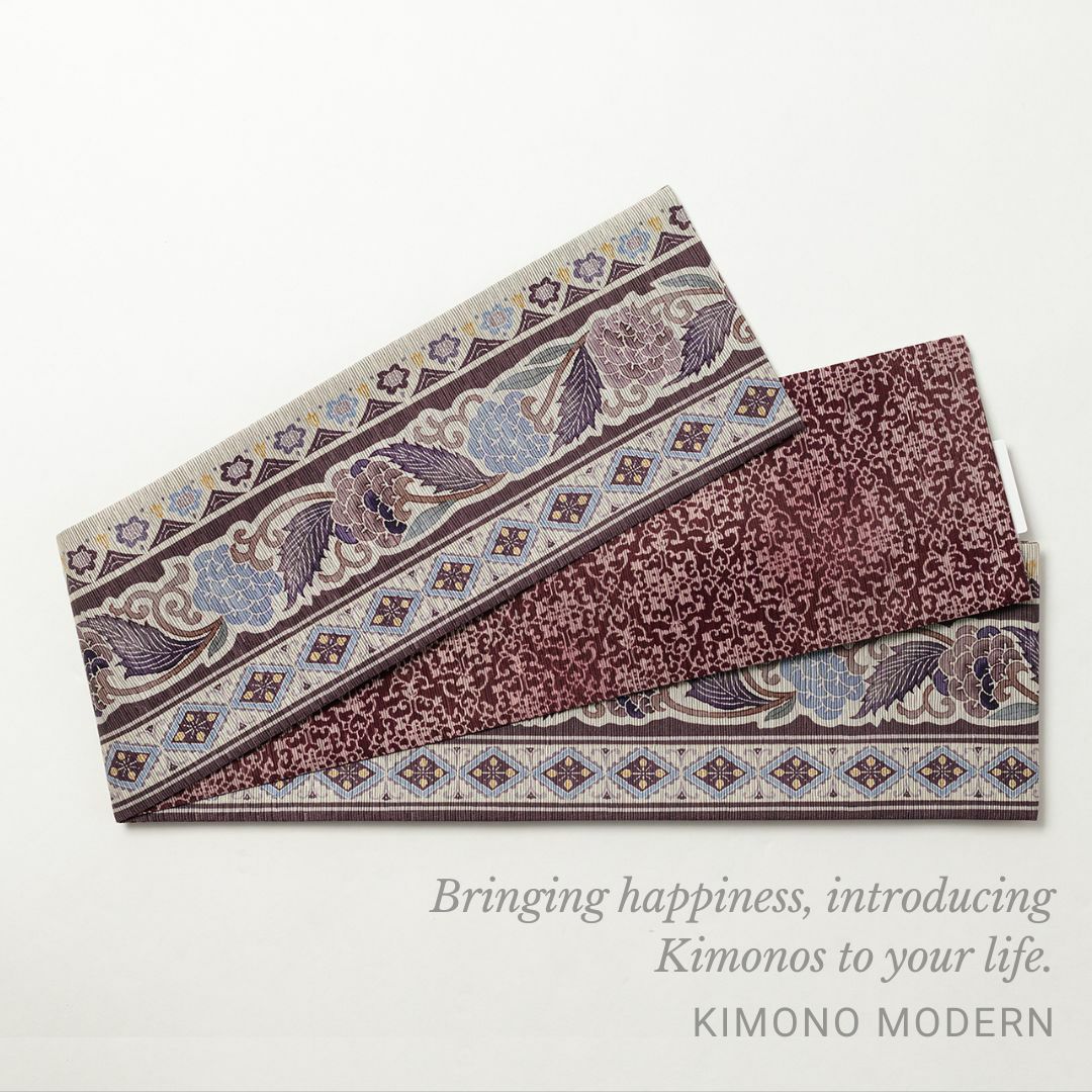 召しませ花＞リバーシブル半幅帯ー睡蓮 | 着物や浴衣なら和モダン着物