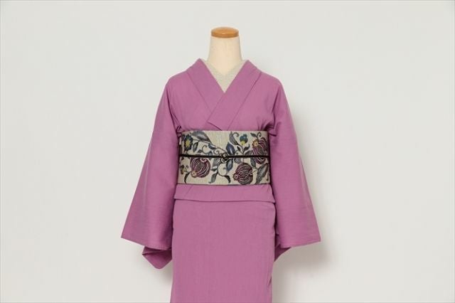 召しませ花＞リバーシブル半幅帯ーざくろ（絹75%） | 着物や浴衣なら和
