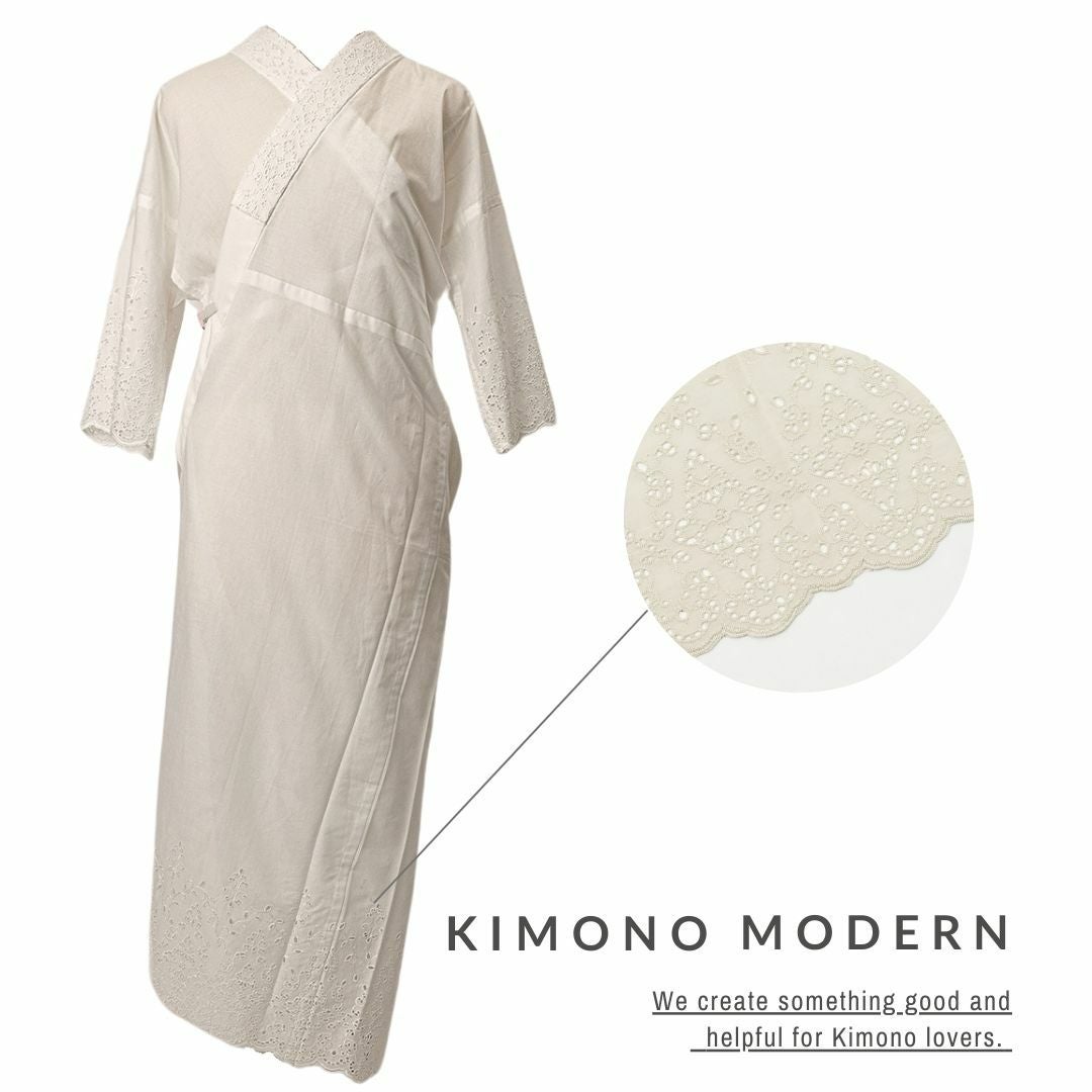 ワンピ襦袢＞普段着キモノにこれ一枚！Marrakech-MOCHA CREAM（M/L