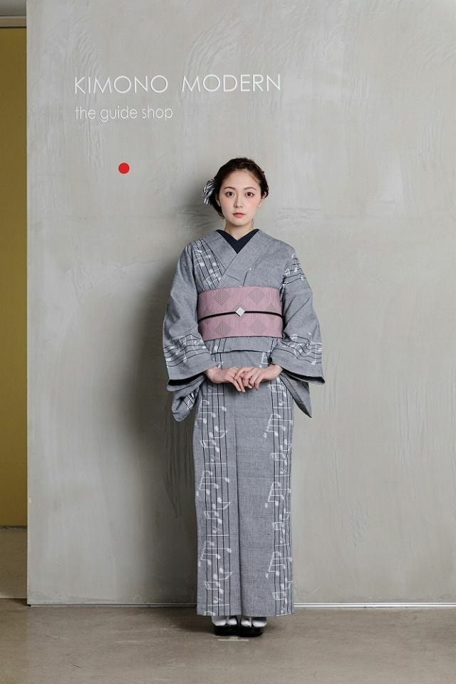 新色登場＞半幅帯-OLN-格子菱（綿100％・4色） | 着物や浴衣なら和