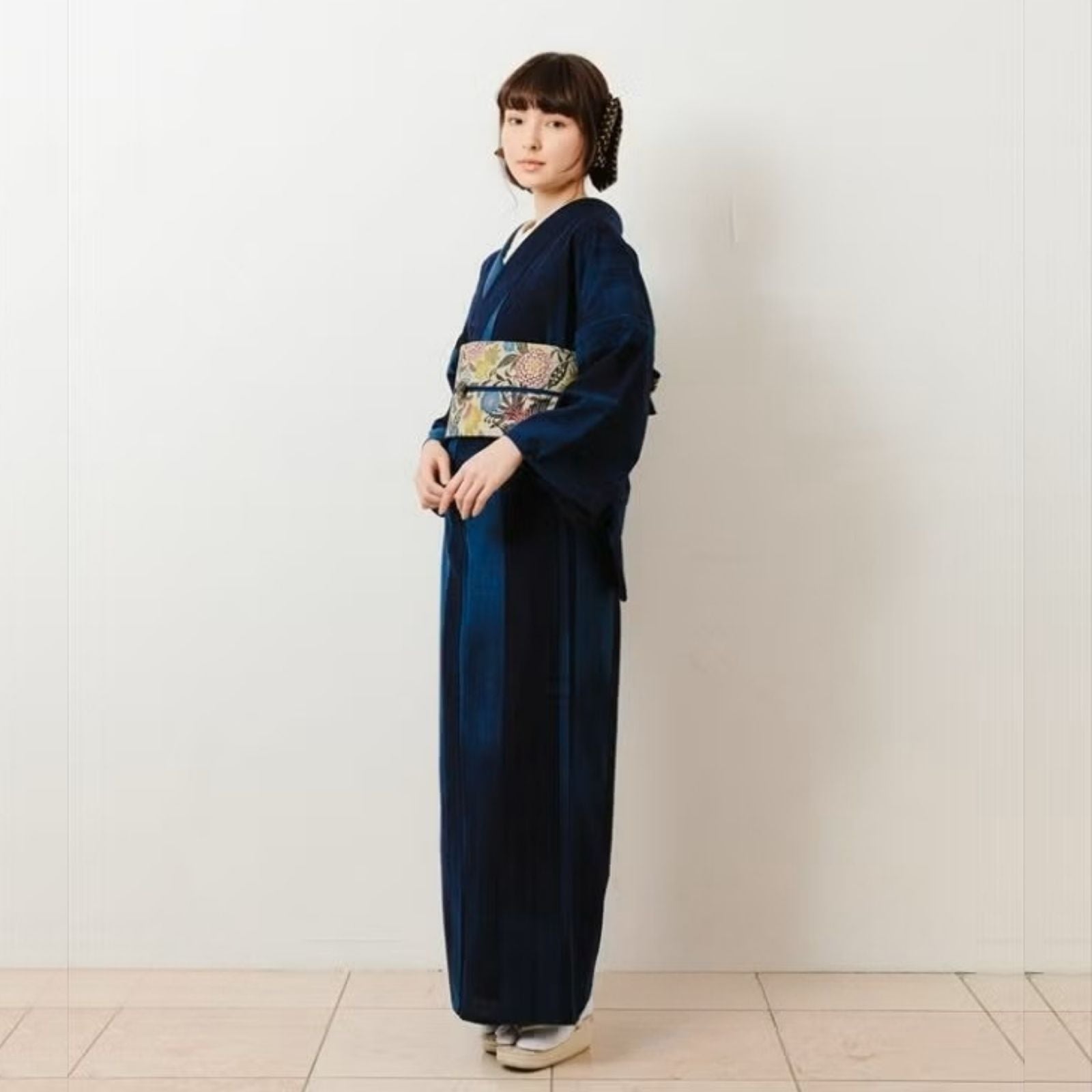 久留米絣ー現代的な色柄、昔ながらの伝統－藍Gradation（別送品・綿100