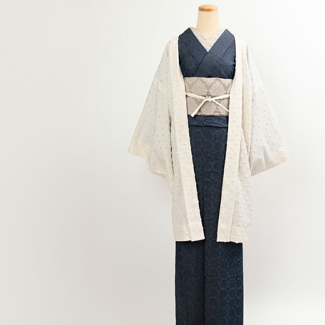 デニム着物＞シャボン玉デニム着物 - 群青 | 着物や浴衣なら和モダン