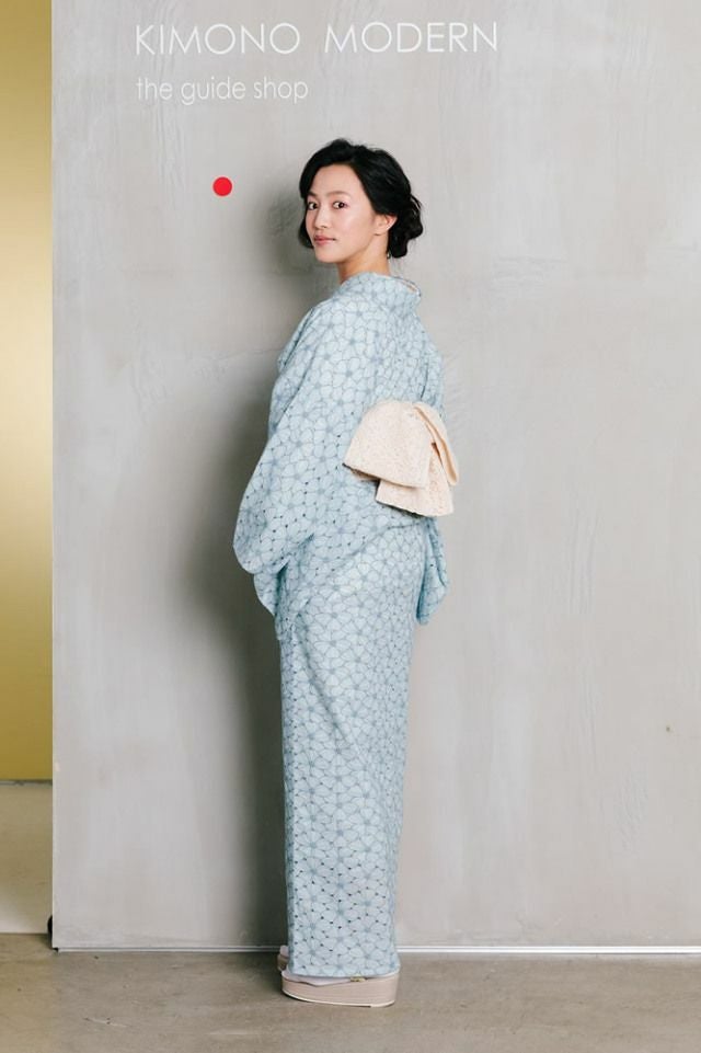 レース刺繍着物＞ハナミズキ－マーメイドblue | 着物や浴衣なら和
