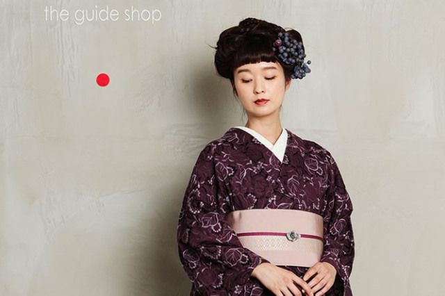 レース刺繍着物＞はんなり&ウツクシ、レース刺繍着物－葡萄－葡萄酒