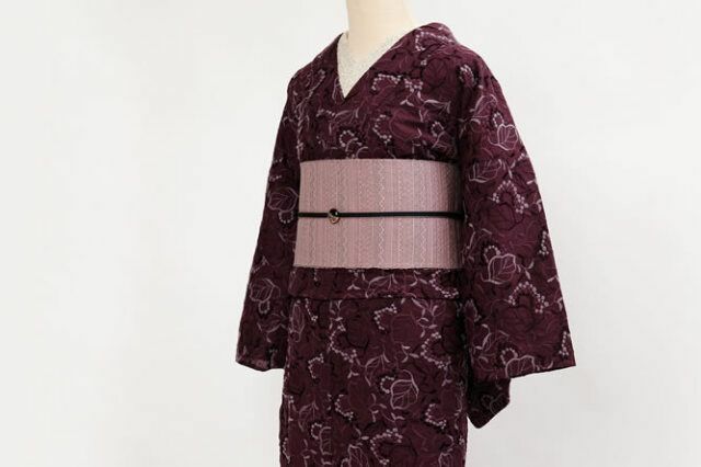 レース刺繍着物＞はんなり&ウツクシ、レース刺繍着物－葡萄－葡萄酒