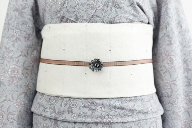 大人の兵児帯ー自在にスタイルが決まる、大人の兵児帯-七宝-silver