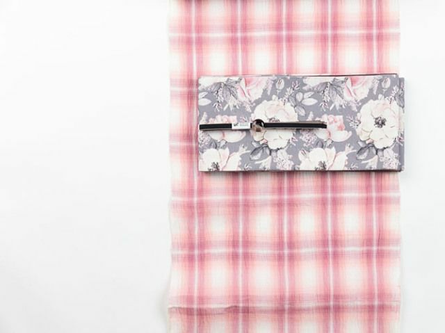小千谷縮キモノ＞cherry cherry 格子 （麻100%） | 着物や浴衣なら和