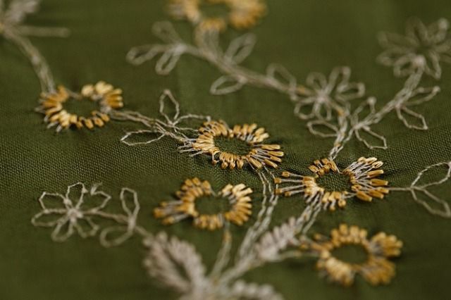 木綿の刺繍お半衿＞AMERI（2色） | 着物や浴衣なら和モダン着物・帯を