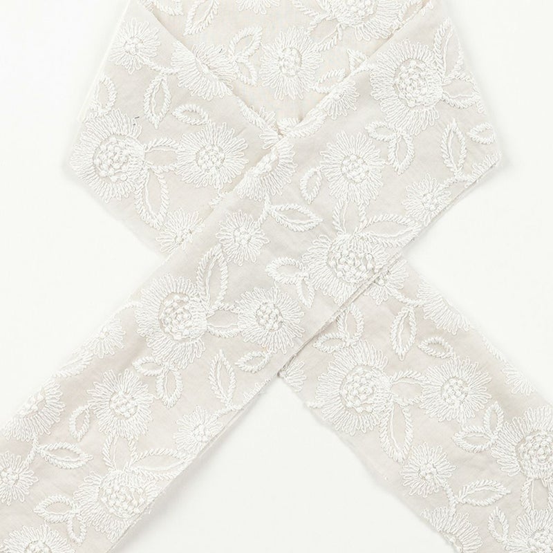 ＜木綿刺繍のお半衿＞あざみ（２色）