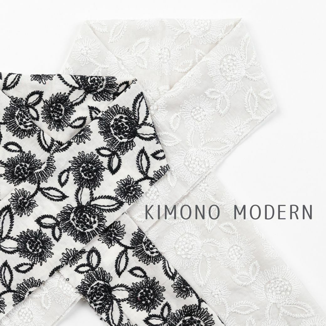う*ぎ様 半衿　刺繍半衿　まとめ売り　8点 木綿刺繍のお半衿＞あざみ（2色） | 着物や浴衣なら和モダン着物・帯