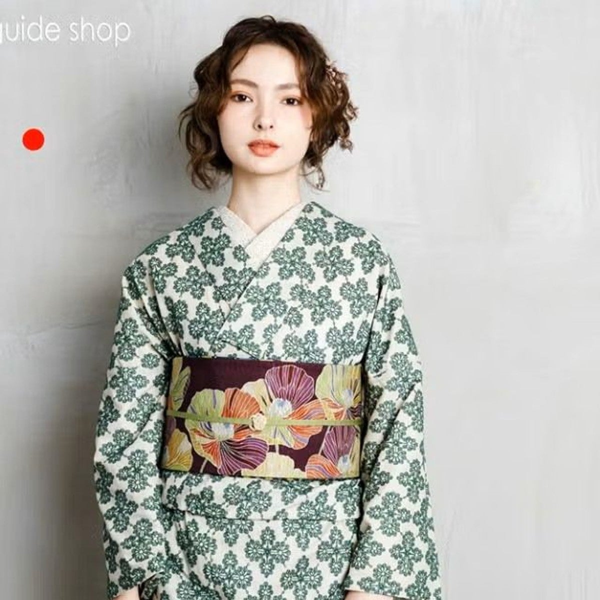 レース刺繍着物＞MOROCCO-MOSS green | 着物や浴衣なら和モダン着物