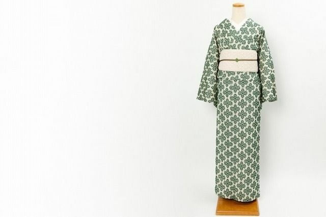 レース刺繍着物＞MOROCCO-MOSS green | 着物や浴衣なら和モダン着物