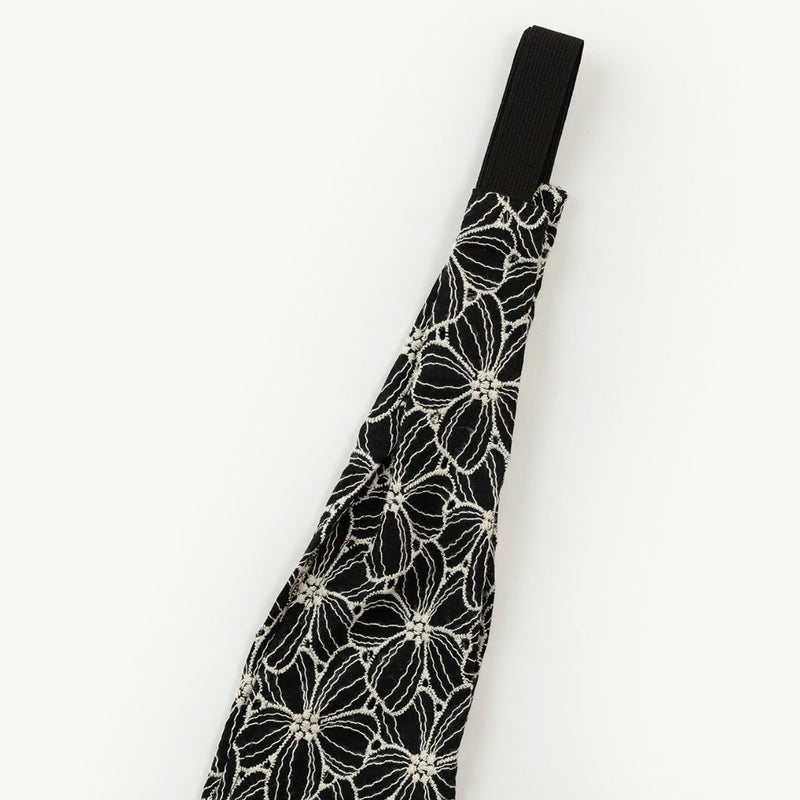 レース三連仮紐 黒曜石