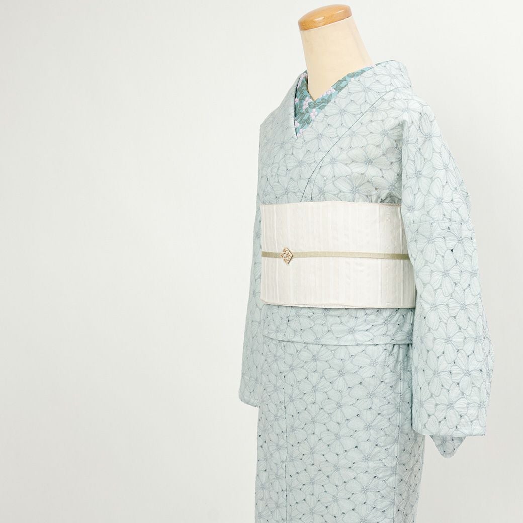 レース刺繍着物＞ハナミズキ－ water lily | 着物や浴衣なら和モダン