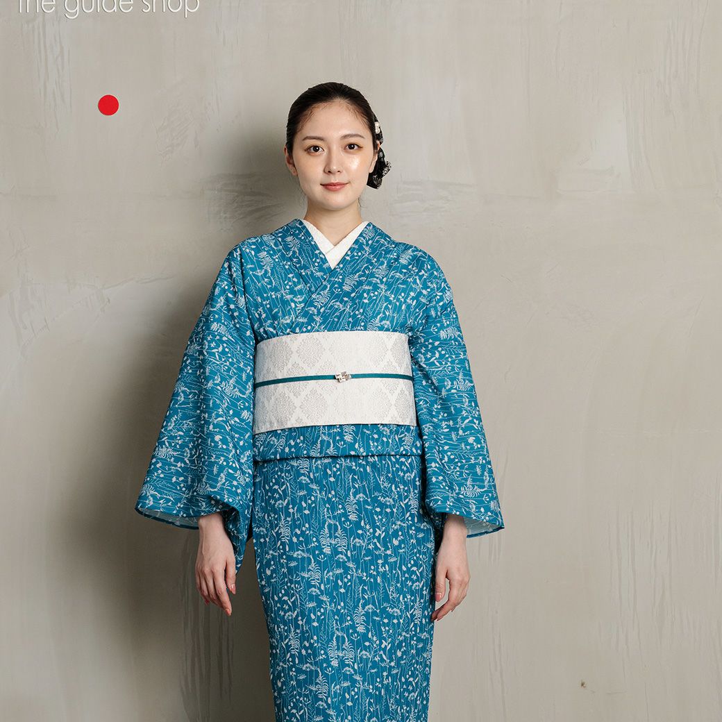 20th 新作＞セオαの夏キモノ浴衣ーBOTANICAL sea blue(Mサイズ) | 着物