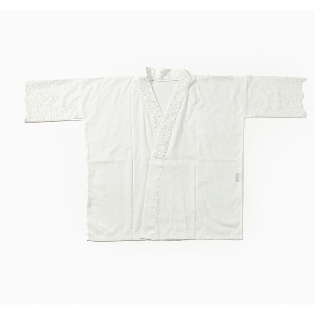新色！スカラップレースの半襦袢-Marrakech PEARL White （綿100