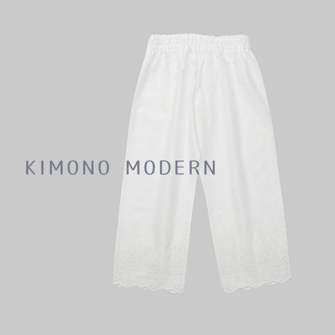 大人のステテコ＞スカラップレース-Marrakech（PEARL WHITE） | 着物や