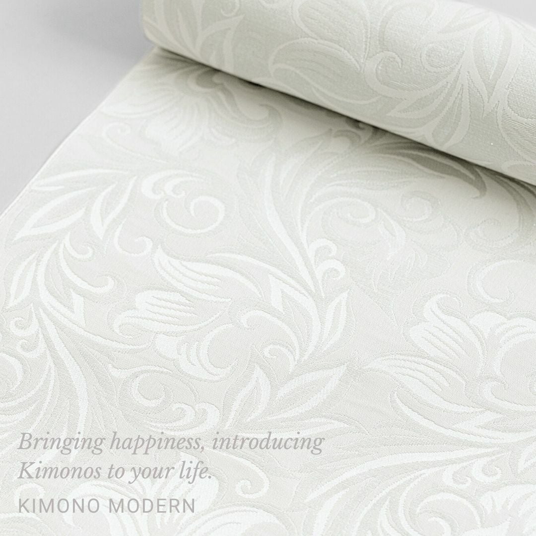 KIMONO MODERN 博多織兵児帯　絹80% 正絹博多織 兵児帯＞おめかしの日の、大人の兵児帯Arabesque（黒木織物