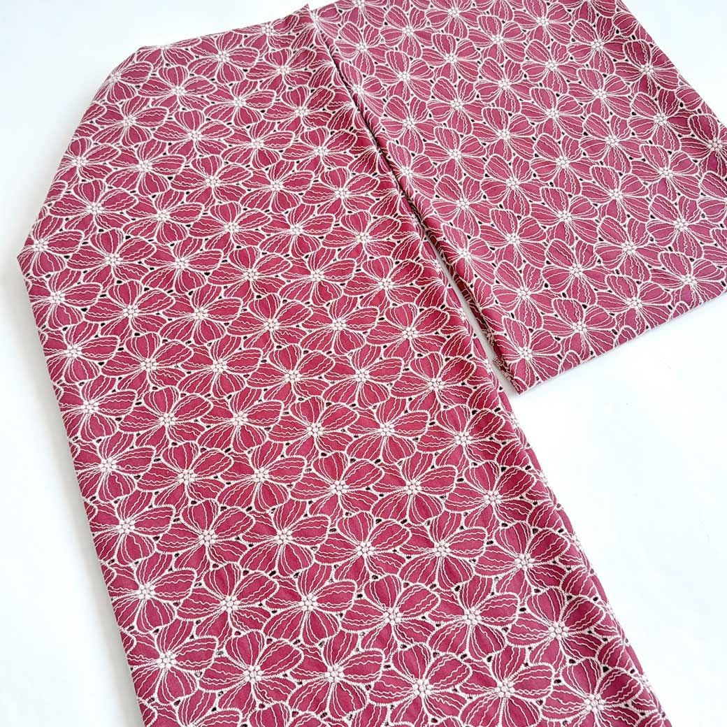 レース刺繍着物＞ハナミズキ‐Raspberry | 着物や浴衣なら和モダン着物