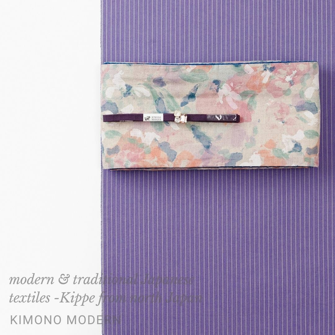 米沢木綿KIPPE＞極上の肌触りとスーツLIKEなカラフルSTRIPE-紫苑shion