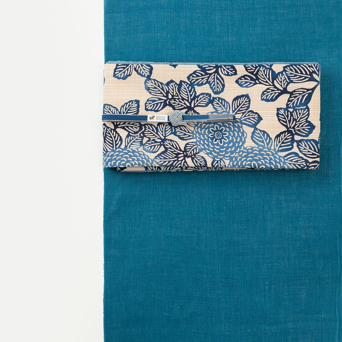 ma-hina 着物単品 夏の麻キモノ＞近江縮 -azure BLUE（別送品) | 着物や浴衣なら和モダン