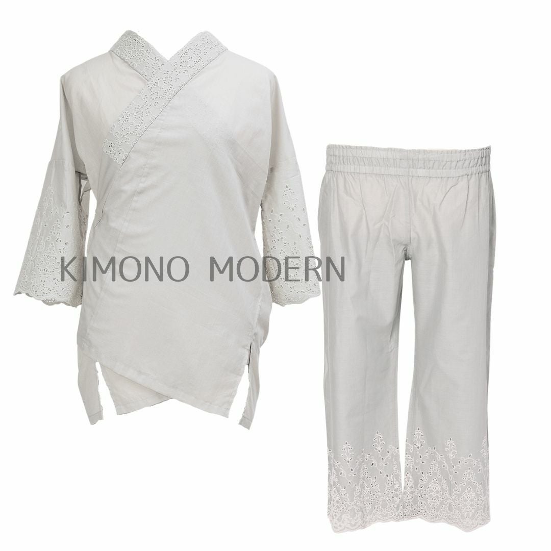 ワンピ襦袢＞普段着キモノにこれ一枚！Marrakech-MOCHA CREAM（M/L