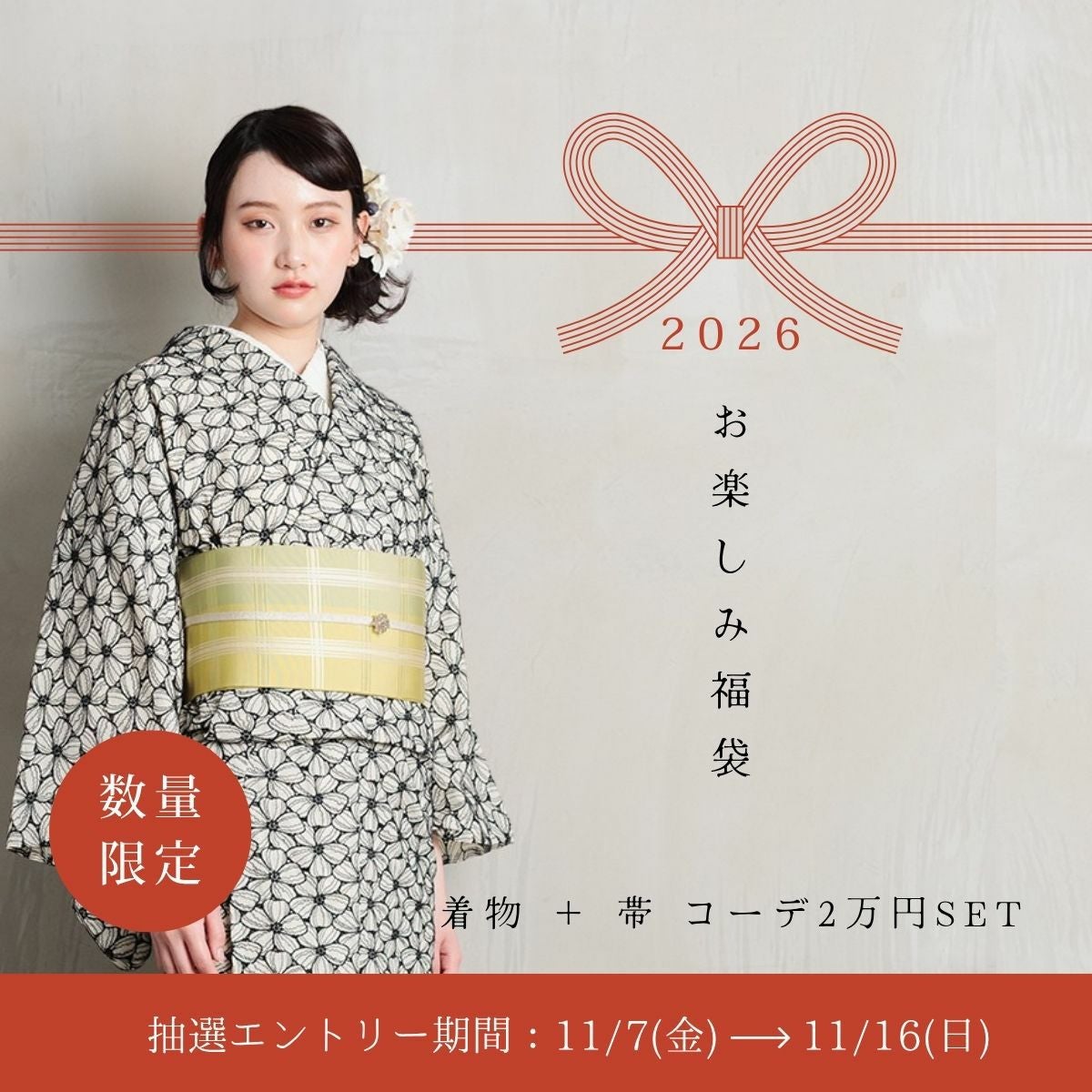 くるり 七宝柄レース帯 ＆ キモノモダン 平織木綿帯締 セット 【公式通販】
