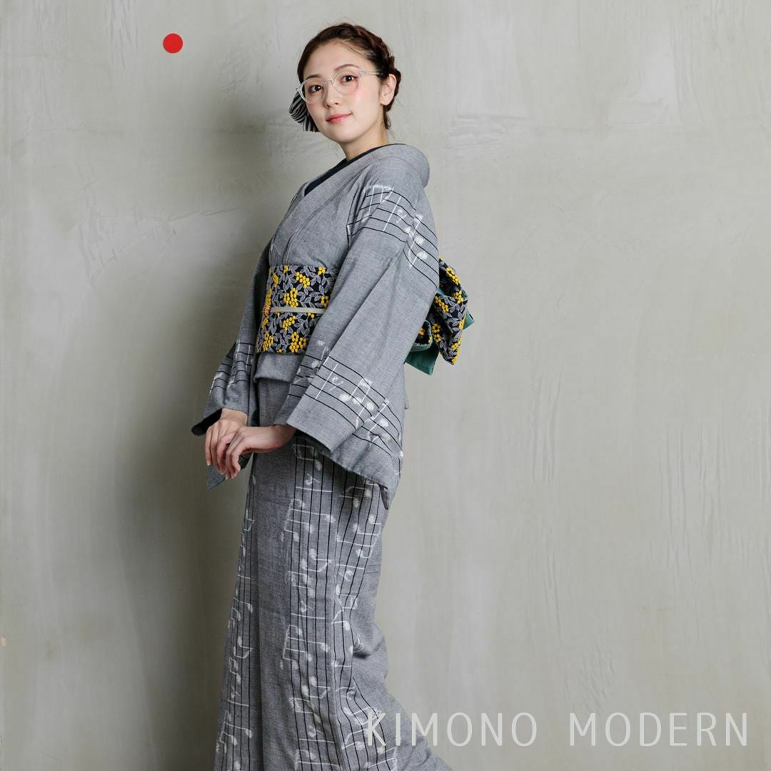 再入荷＞久留米絣 In My Life（綿100%・Gray） | 着物や浴衣なら和