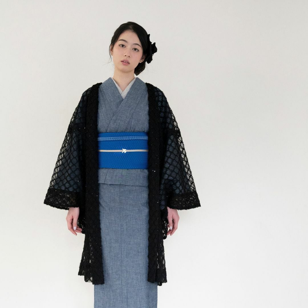 大人の兵児帯＞リバーシブル・ジャガード- 菱格子（2色） | 着物や浴衣