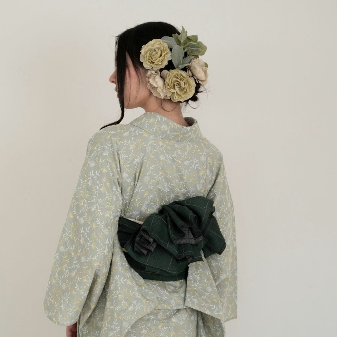 大人の兵児帯＞リバーシブル ・ブリティッシュトラッド MOSS | 着物や