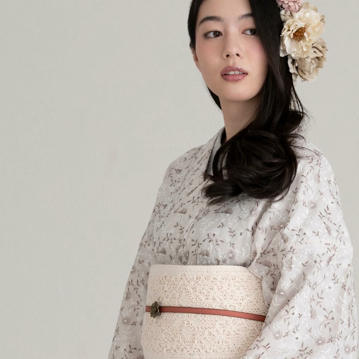 レース刺繍キモノーSpring Breeze-桜sakura（6サイズ｜オーダー品
