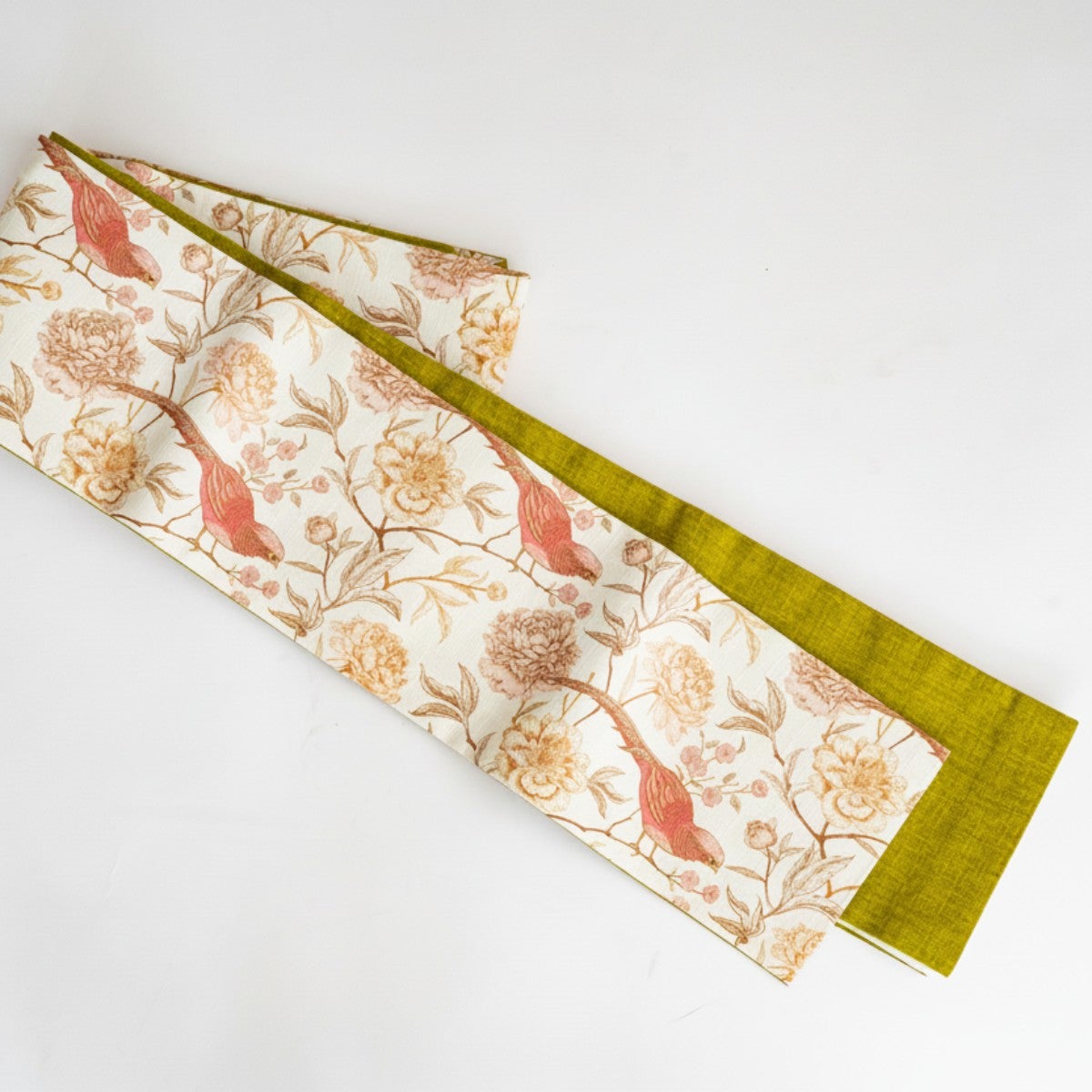 ご予約品＞リバーシブル半幅帯 - シノワズリGARDEN（綿100%・16cm