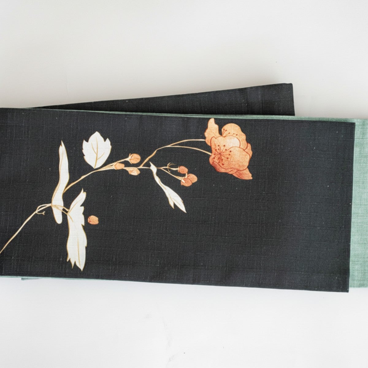 リバーシブル半幅帯 -一輪の花（綿100%・16cm×390cm） | 着物や浴衣